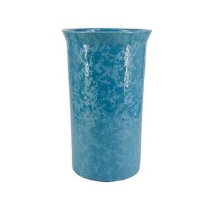 Bennington Potters Utensil Crock Vase 1398 DG Agate Blue Spongeware Blue on Blue
